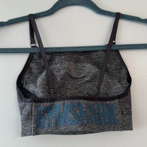 Gymshark Flex Strappy Sports Bra (Deep Petrol Blue/White Marl - size Small)